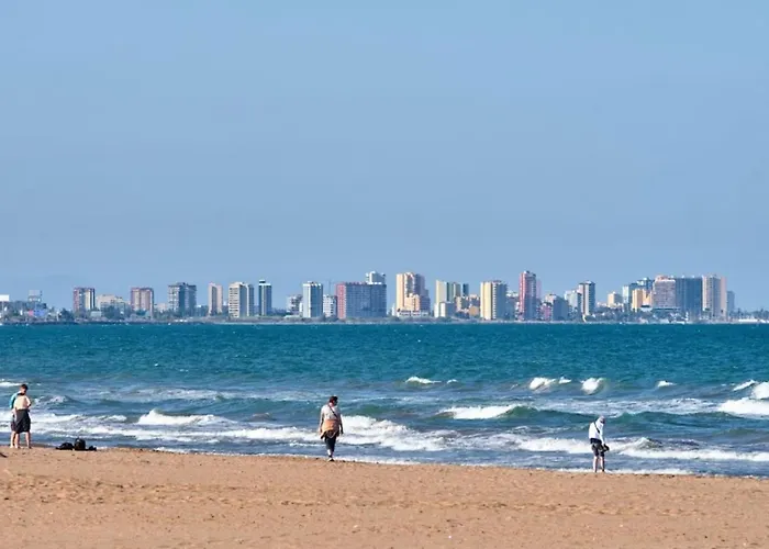 Malvarrosa Comoda Y Sencilla Cerca De La Playa Rum i privatbostad